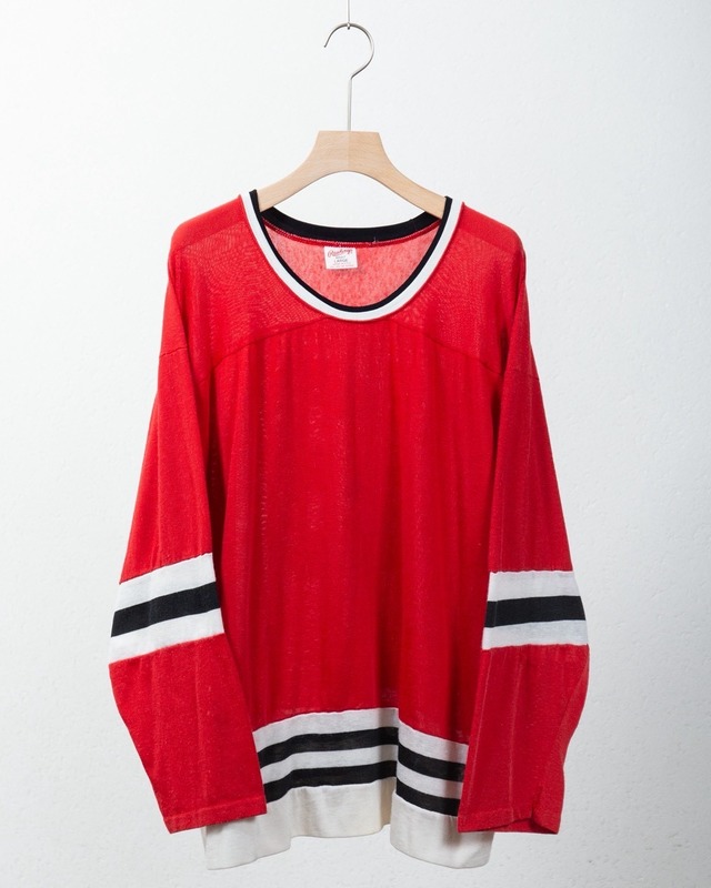 vintage pigment printed football shirt / Made In USA