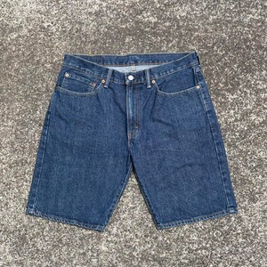 【34inc】Levi's 505 太めのシルエット 濃紺 古着 デニム ハーフパンツ