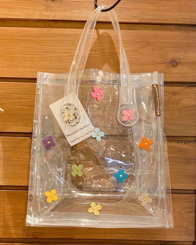 【再々入荷】ショルダートート(花色ホワイト）
