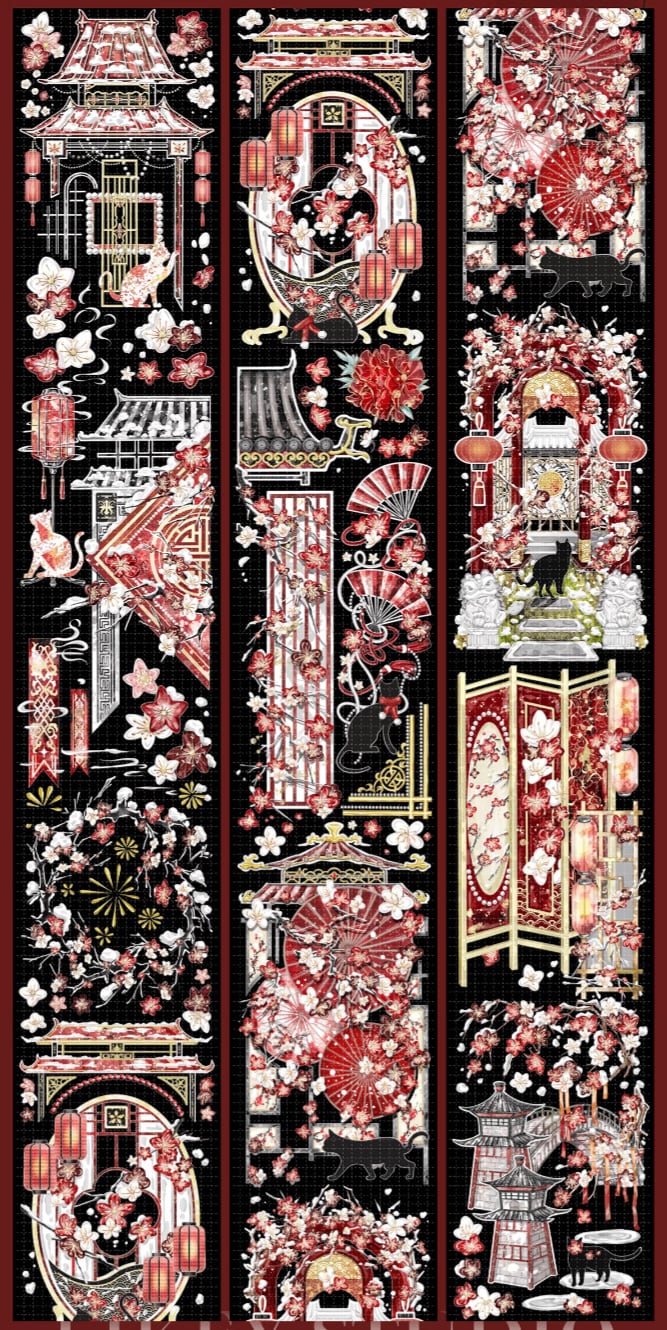 【50ループ 和風 中華風】海外マステ 切り売り 大容量セット 50ループ 和風 中華風】海外マステ 切り売り 大容量セット