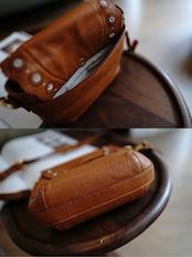 Rosalie Scallop Leather Shoulder Bag F0787