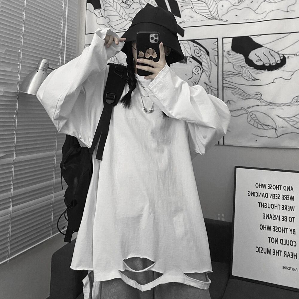 ルーズカジュアルTシャツ シャツ レディーススプリング ロング 大きめサイズ かわいい 春物 ケッペル66550306861