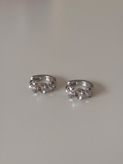 S925 シルバーフラワーフープピアス