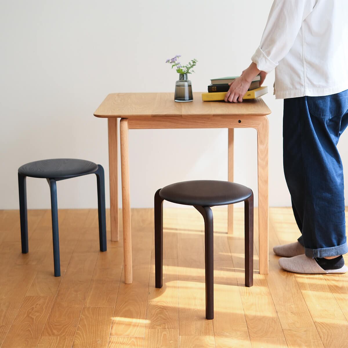 DENTO LISCIO STOOL 藍染 3本脚 スツール | Have Fun Furniture