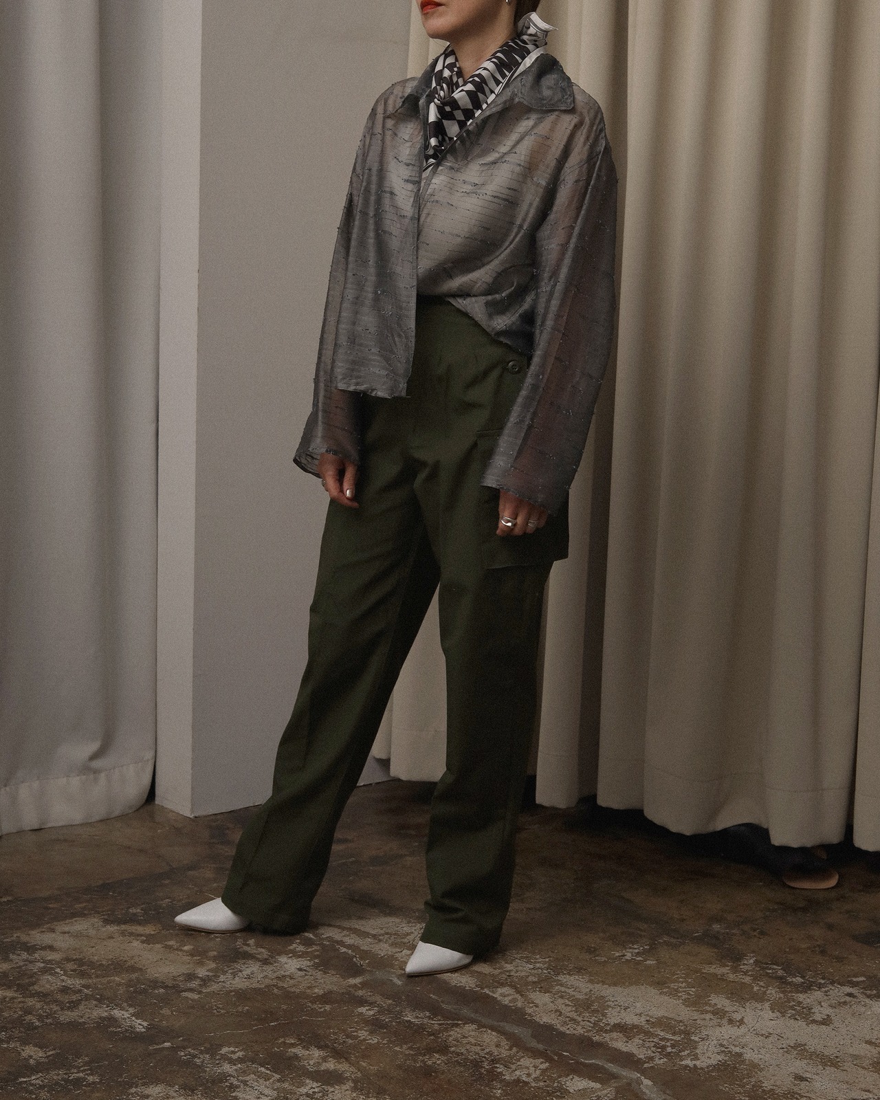 1980's Zoran / Sheer Open Front Jacket