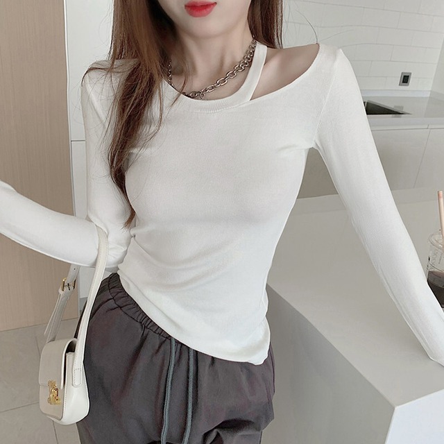 Tシャツ シャツ オータムストラップレスブラウス ロング 秋物 ガールズファッション74711980161