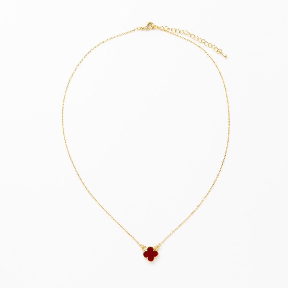 クローバー ネックレス ワインレッド【9mm】 | ASK（アスク）