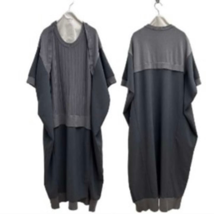 ayane【予約】ニットドッキングドルマンワンピース（N) | whispermusee