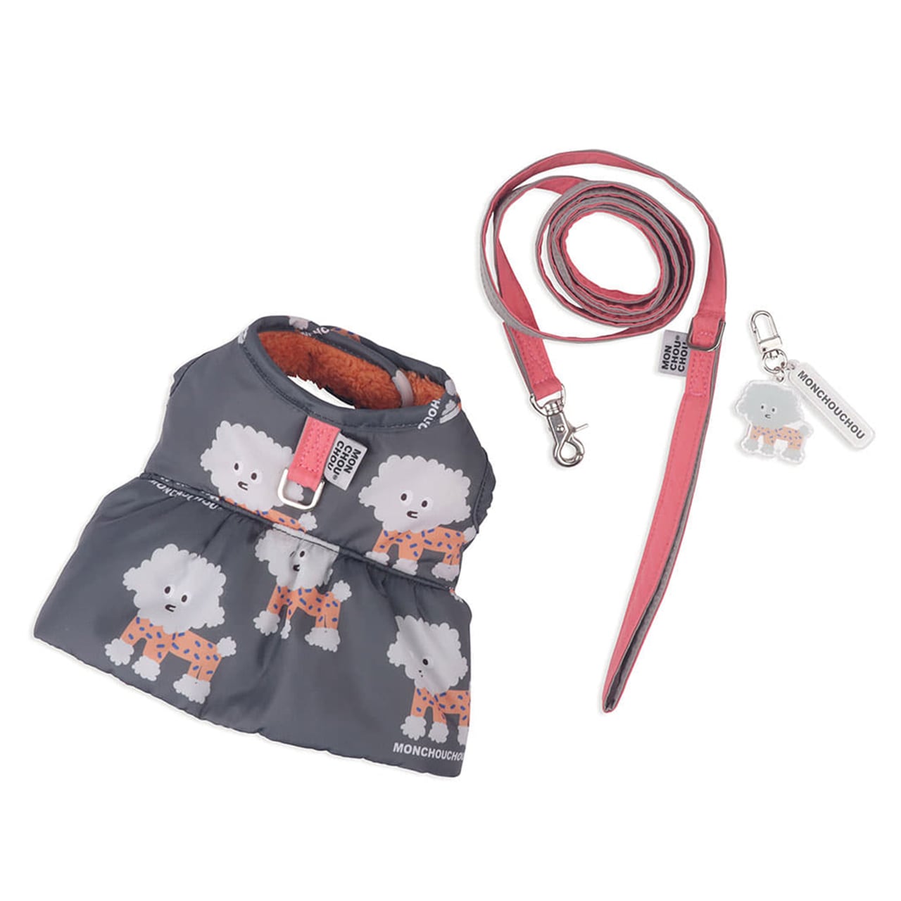 Tiny Dog Prom Harness(Gray) / monchouchou