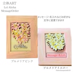 メッセージ・名入れ ハワイアンレイフレーム プルメリアレイピンクAloha 400X305