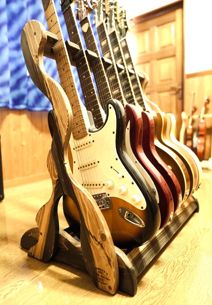 ギタースタンド　オーダー可能 ギター・ベーススタンド | 手作り木工 レスポーラー夢工房