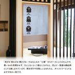 【受注生産】のれん 見ざる言わざる聞かざる ゴリラ(縦) 白/薄青 85×90cm