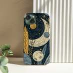 受注生産 iPhoneケース 銀河と月のクラシック星図｜天体図風 STAR016B
