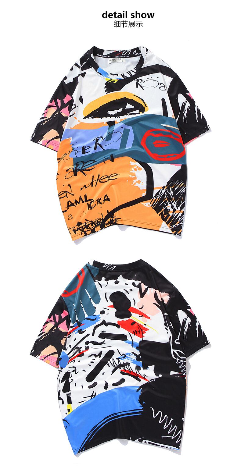 全1色 Tシャツ カットソー プリント カジュアル ストリート 