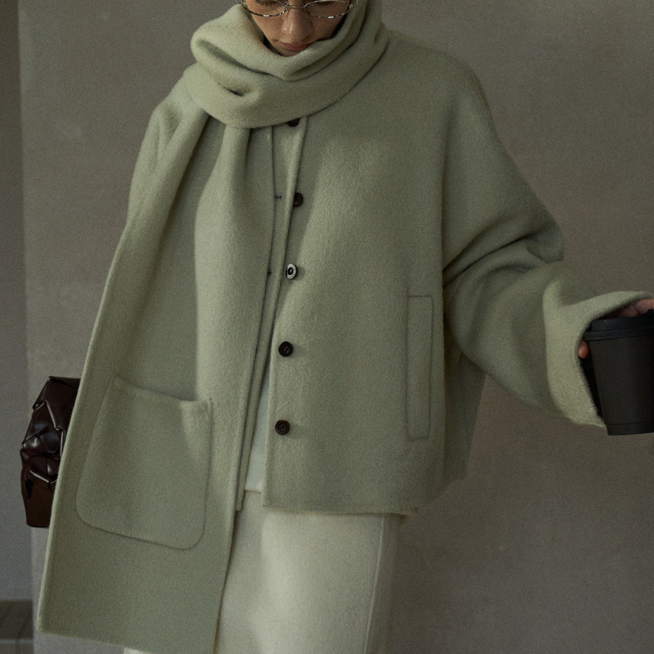 Wool no collar Jacket T3615