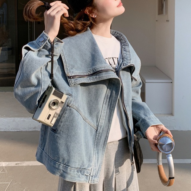 ビッグカラーオーバーシルエットデニムジャケット　12221