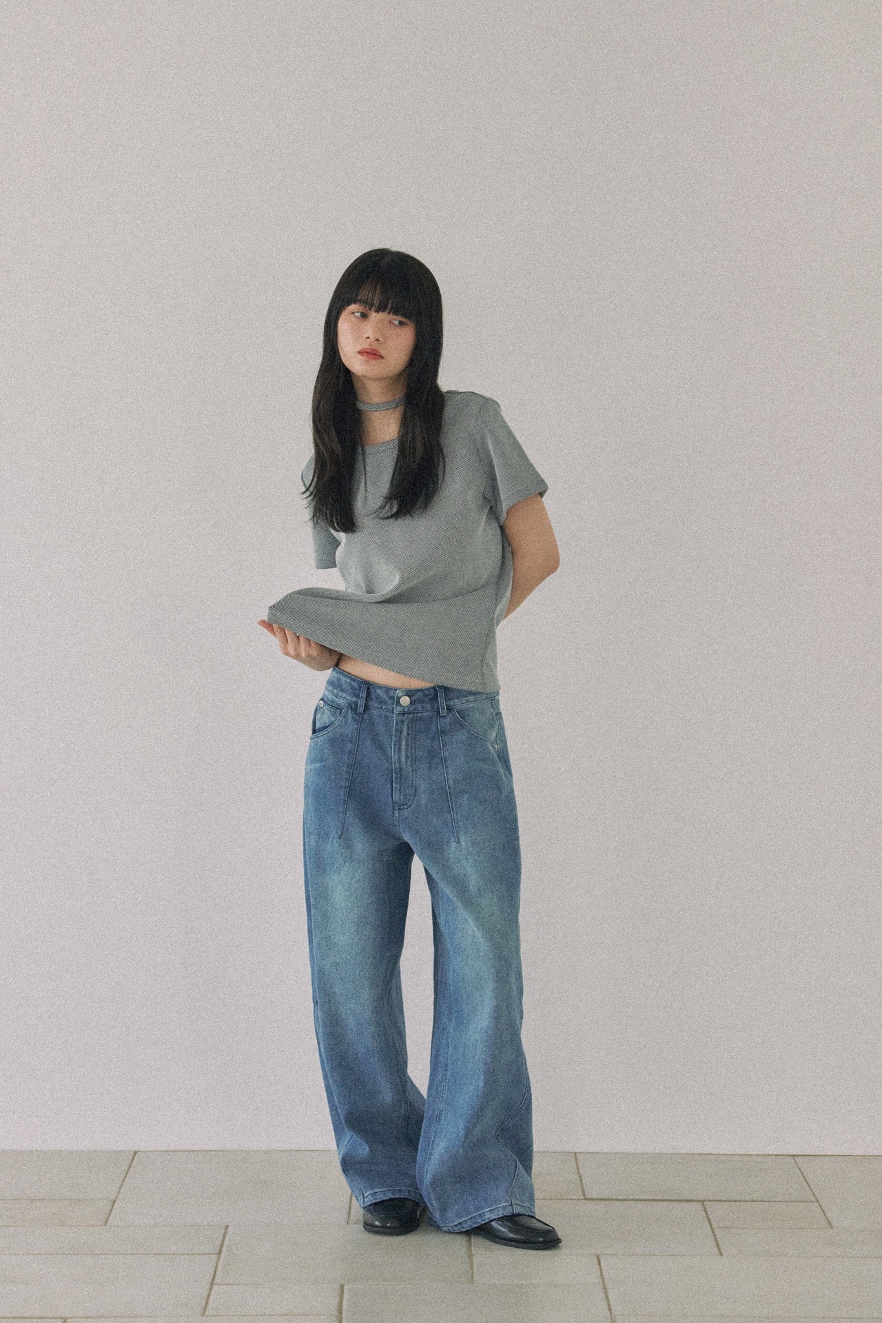 DU260535 2way Jacquard Tee