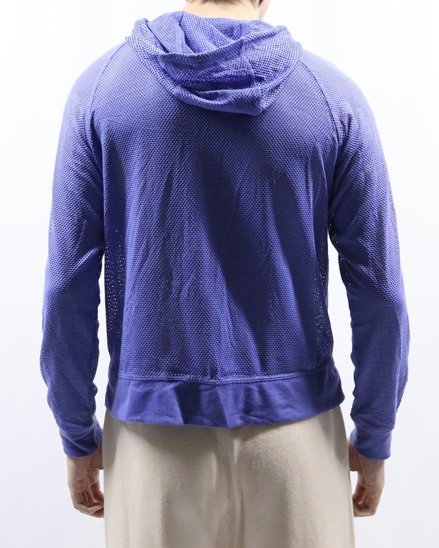 zip up mesh hoodie