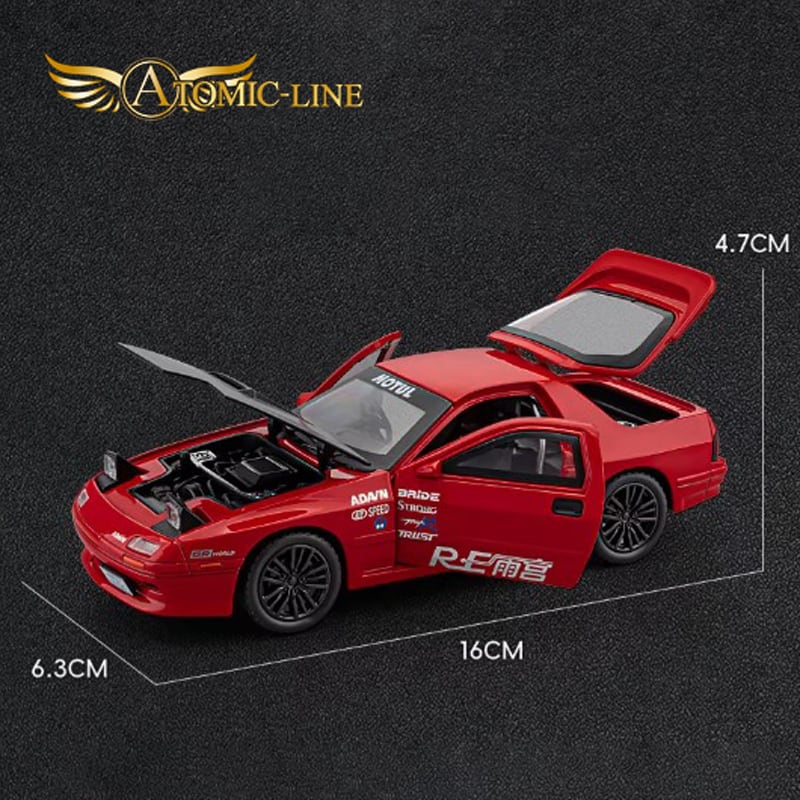 MAZDA サバンナ RX-7 FC3 1/32 ミニカー 全3色 ライト点灯 エンジン