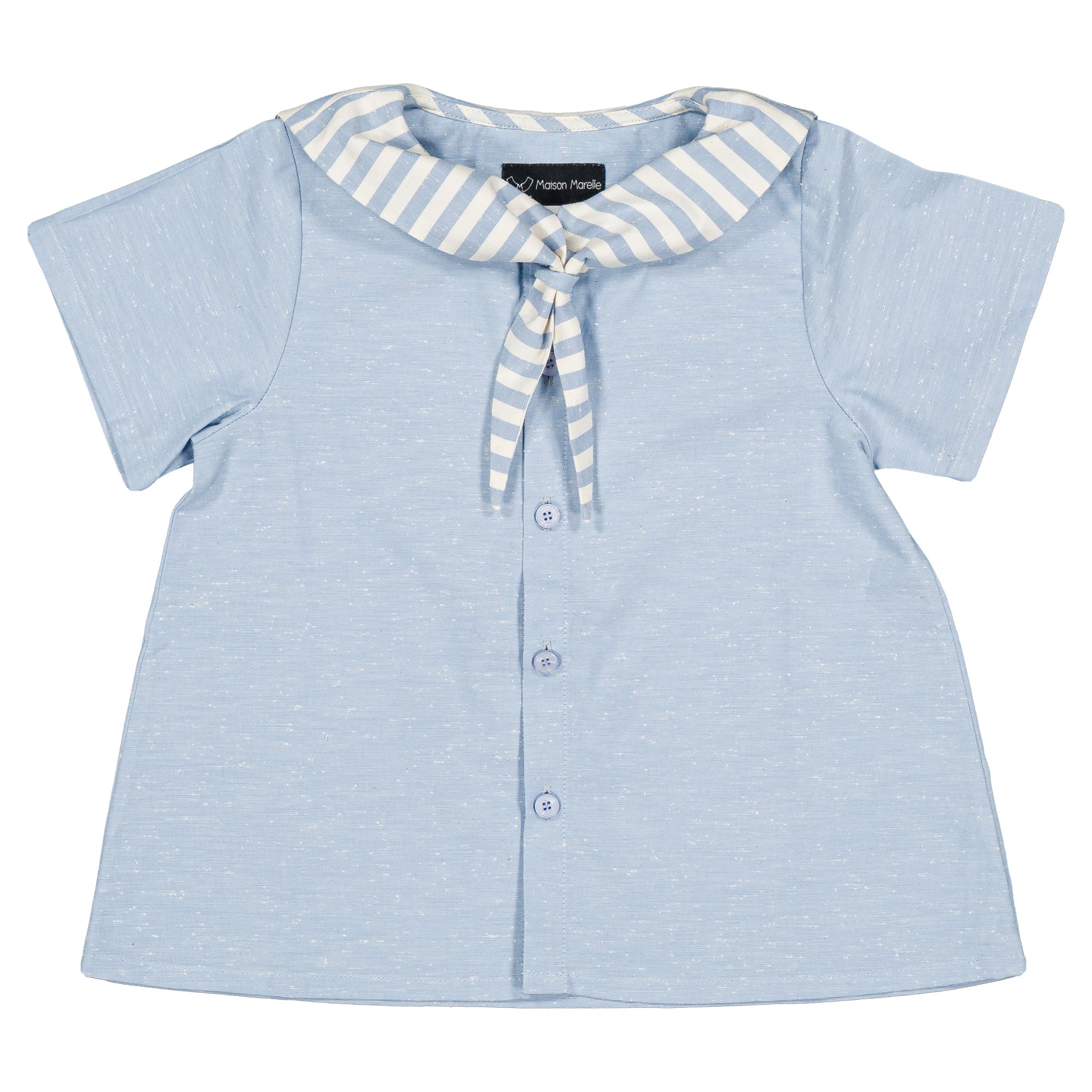 【予約・特典あり】Maison Marelle / Shirt MONGE - blue sky / 12M~5Y