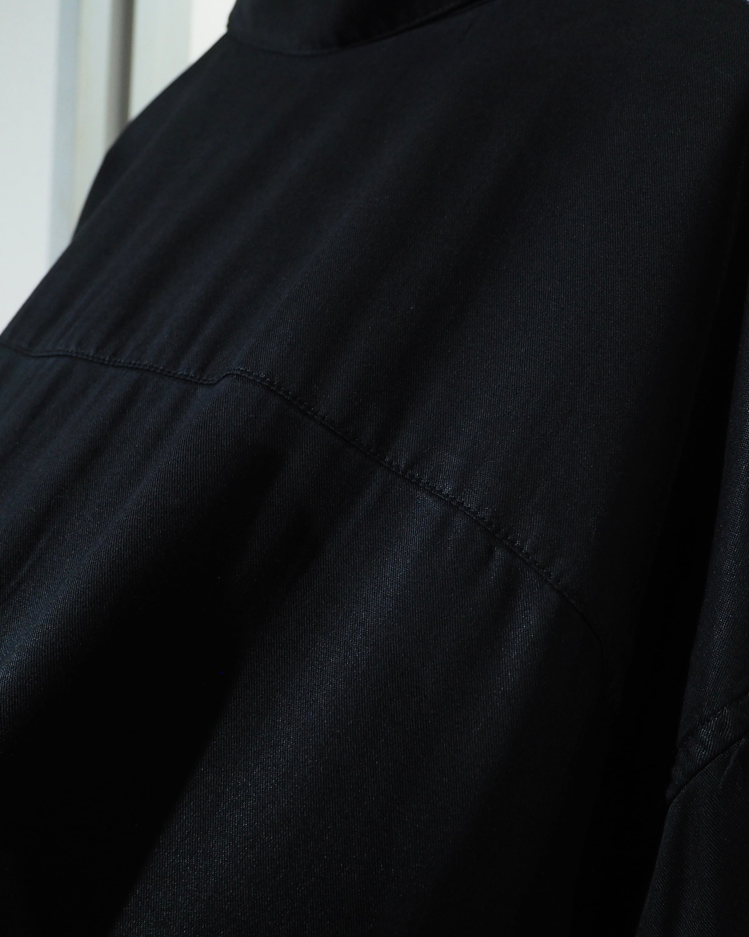" DIESEL " D ‐ Logo Embroidery Black Drape Over Silhouette Shirt