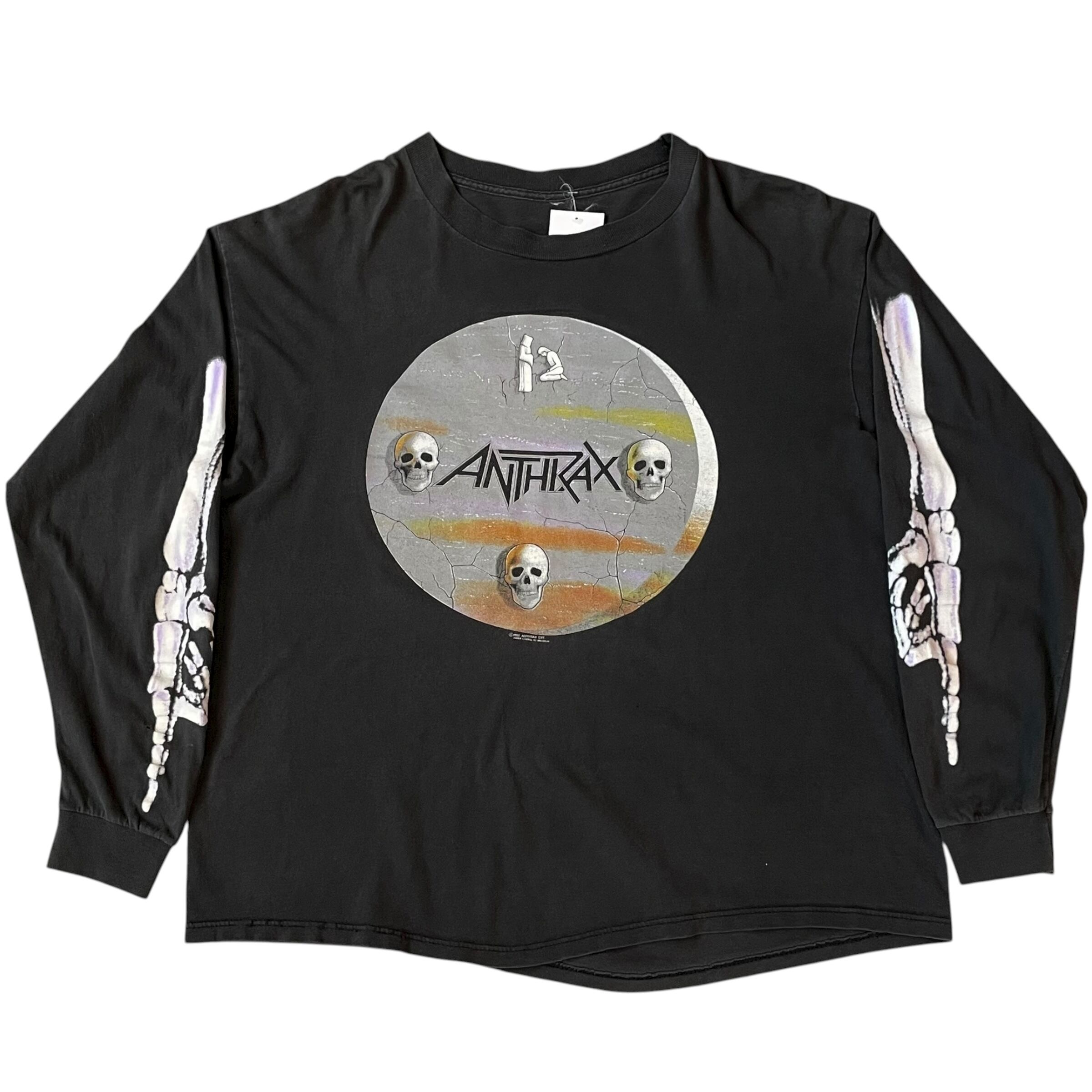 Special!!! 1990s ANTHRAX "Persistence Of Time" L/S T-shirt