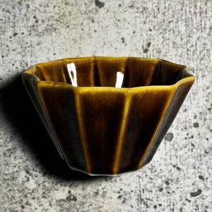 面取り鉢 　つやブラウン