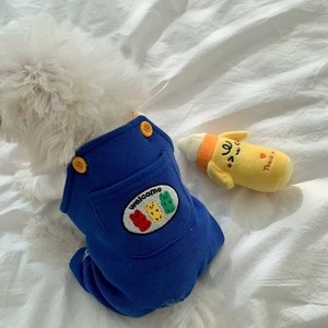 【PET】全2色シンプル明るいサロペットパンツ