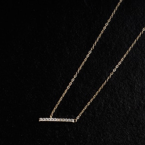 【Lamia】S925 zirconia stick necklace  #nn12