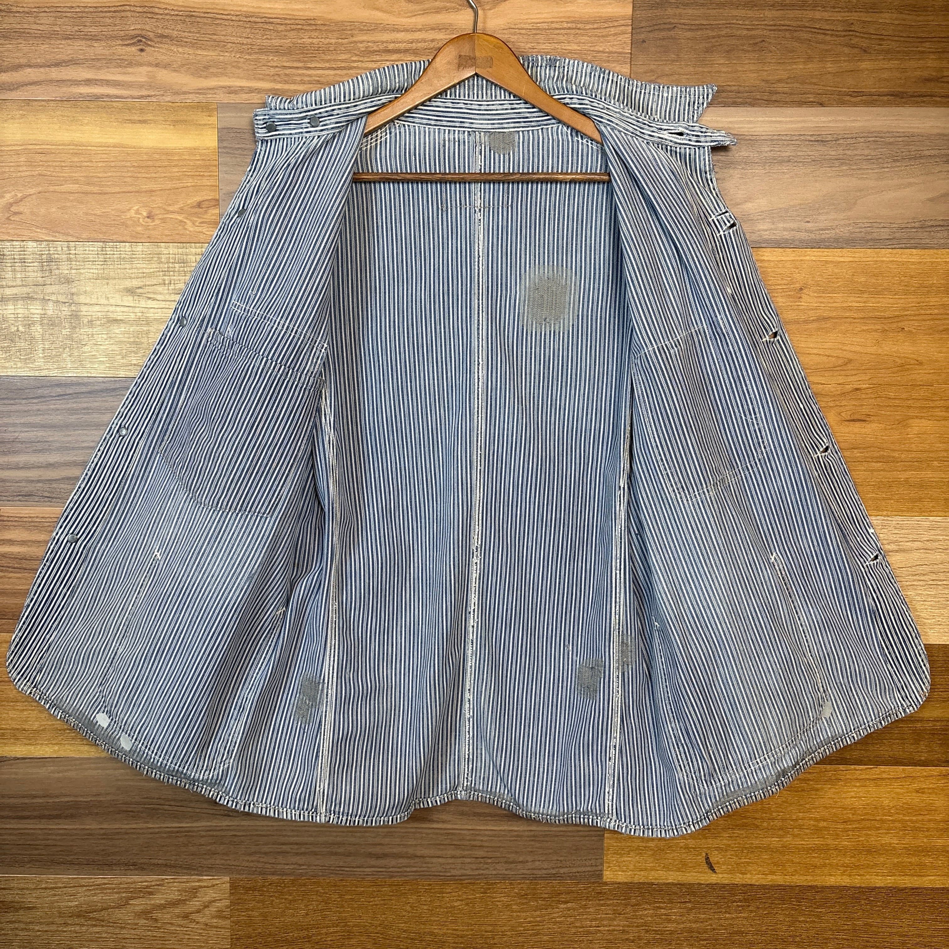 30s Anthony's BUCKHIDE チンストラップ ヒッコリー カバーオール