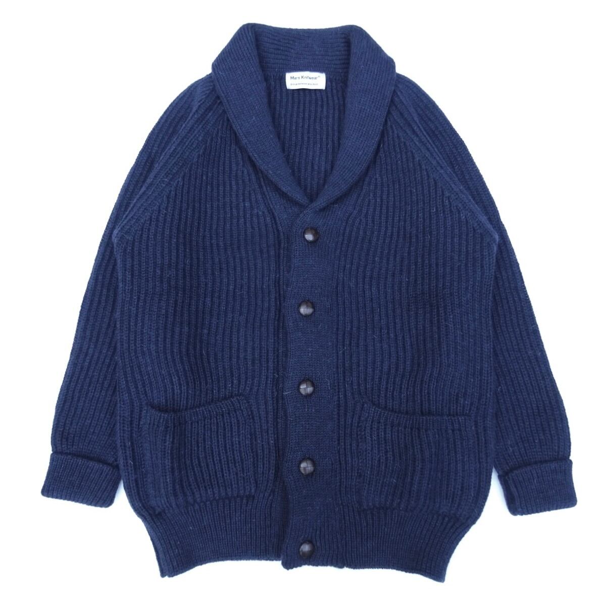 Mars Knitwear (マーズニットウェア) WILLIAM SHAWL COLLAR ネイビー