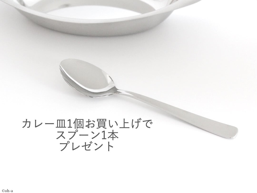 イケダ ステンレスカレー皿 小（スプーンのオマケ付き） | 食器と台所