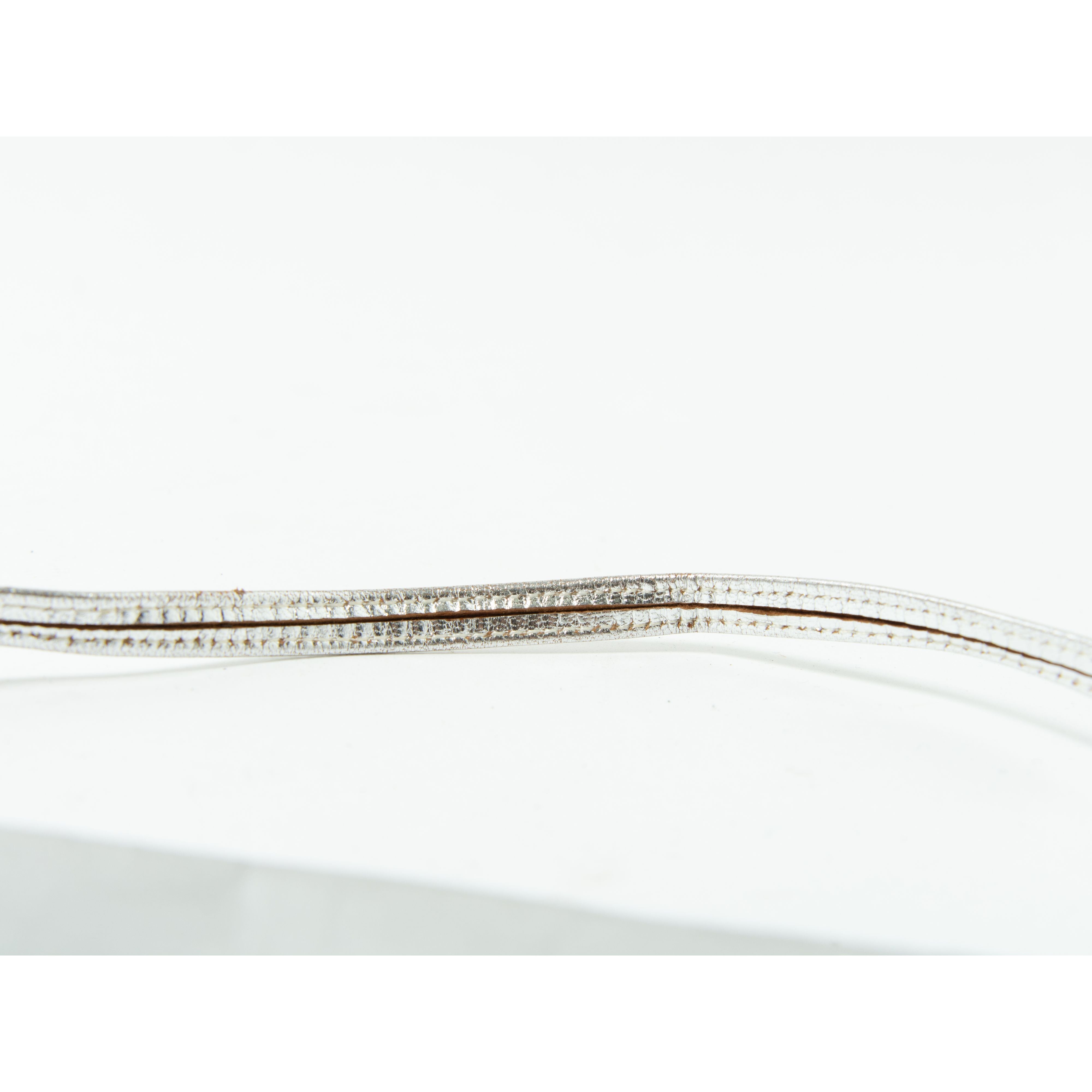 【Courreges paris】Made in France metallic leather mini bag（クレージュ フランス製 メタリック ミニハンドバッグ ）10b