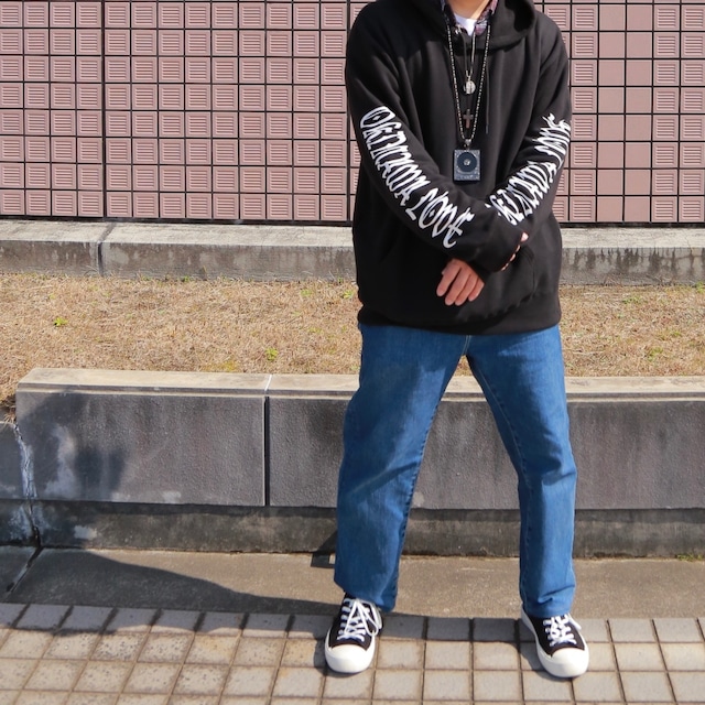 OKINAWA LOVE LOGO SLEEVS PRINT HOODIE