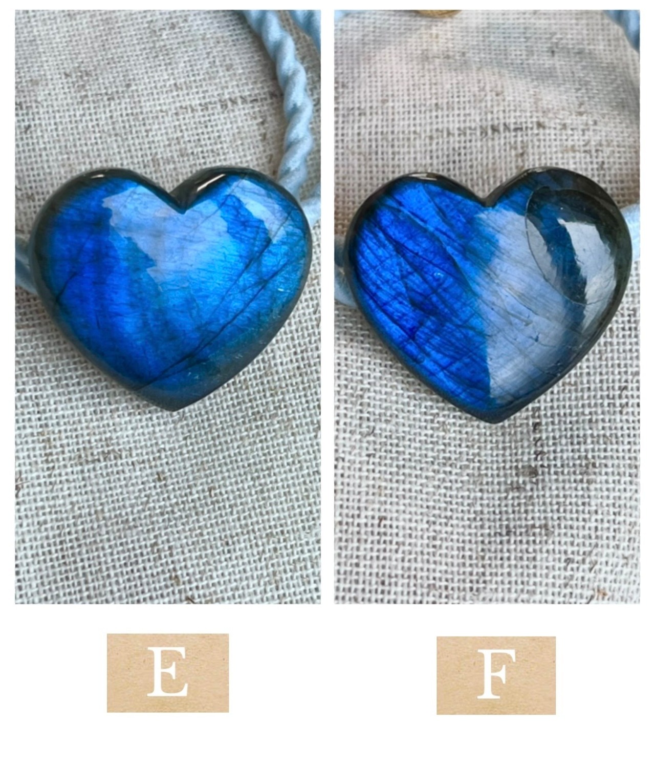 AAAAA Heart Labradorite hair accessory(マダガスカル産ハートラブラドライトヘアゴム)