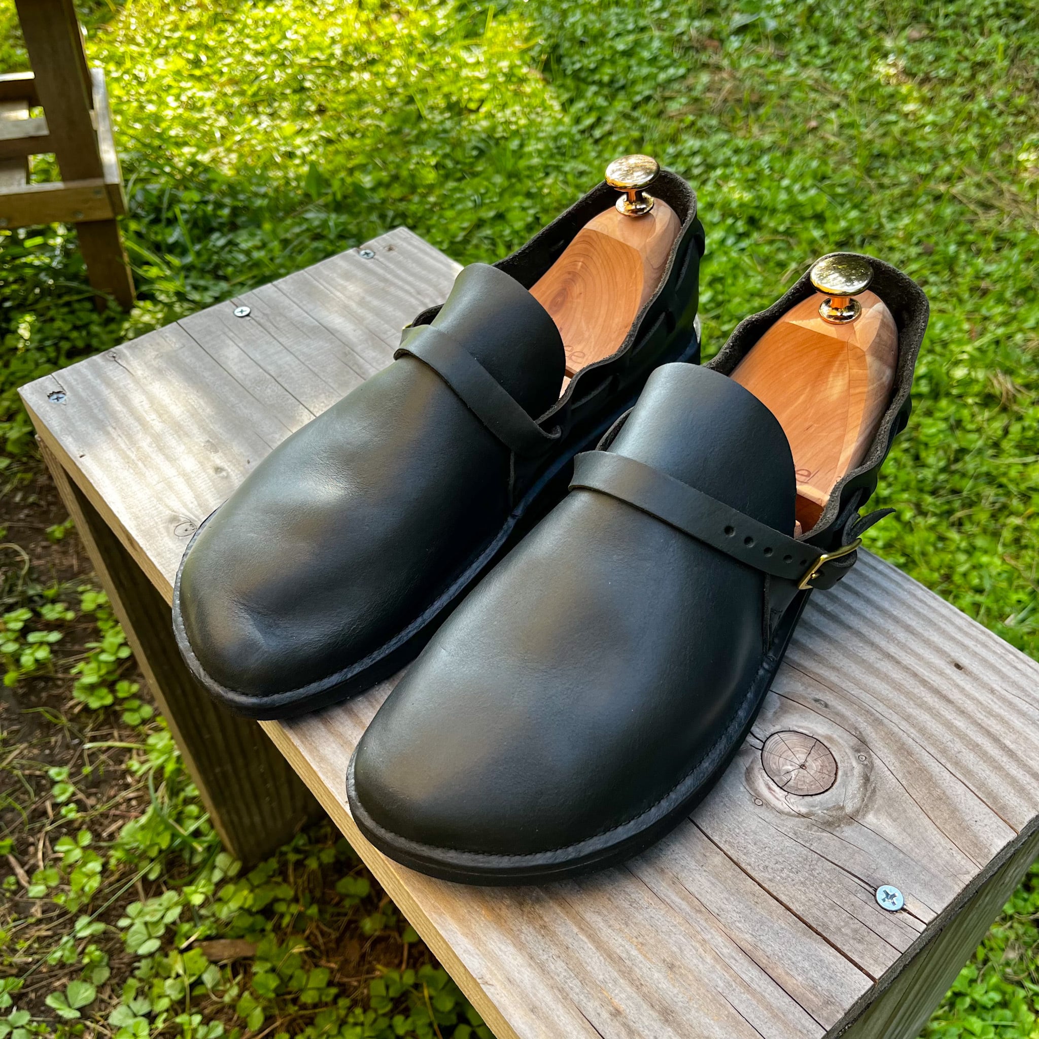 新品】AURORA SHOES MENS MIDDLE ENGLISH Made in USA 8H NAVY