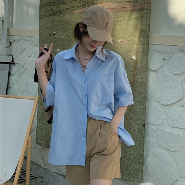 サマースタイルシャツ Tシャツ ルーズスタンダードカーディガン レトロ 夏物 ケッペル29675522945