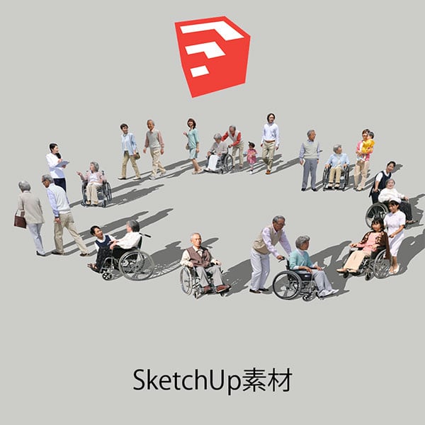 医療人物SketchUp素材10個 4p_set046 - 画像1