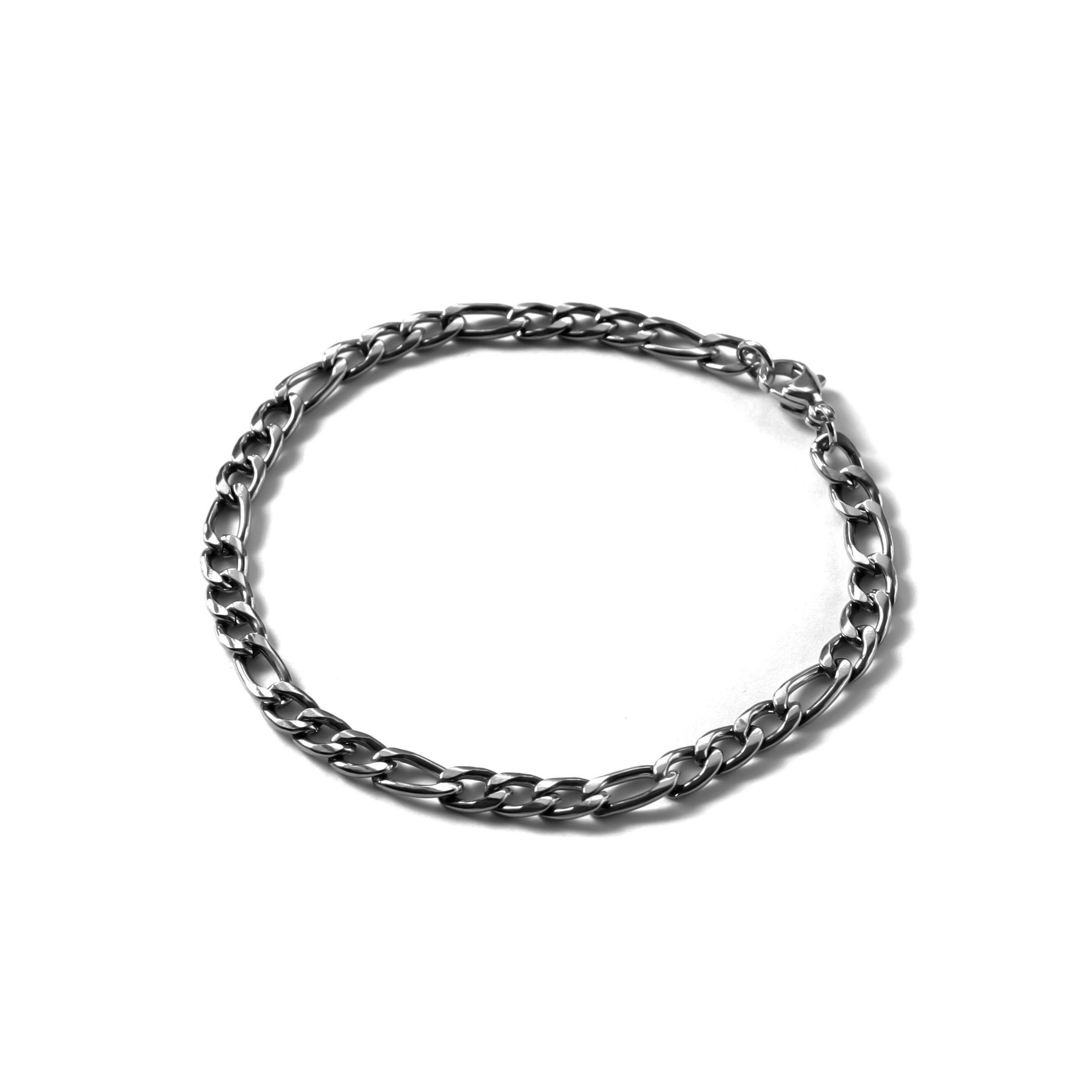 Figaro Chain Bracelet / SILVER