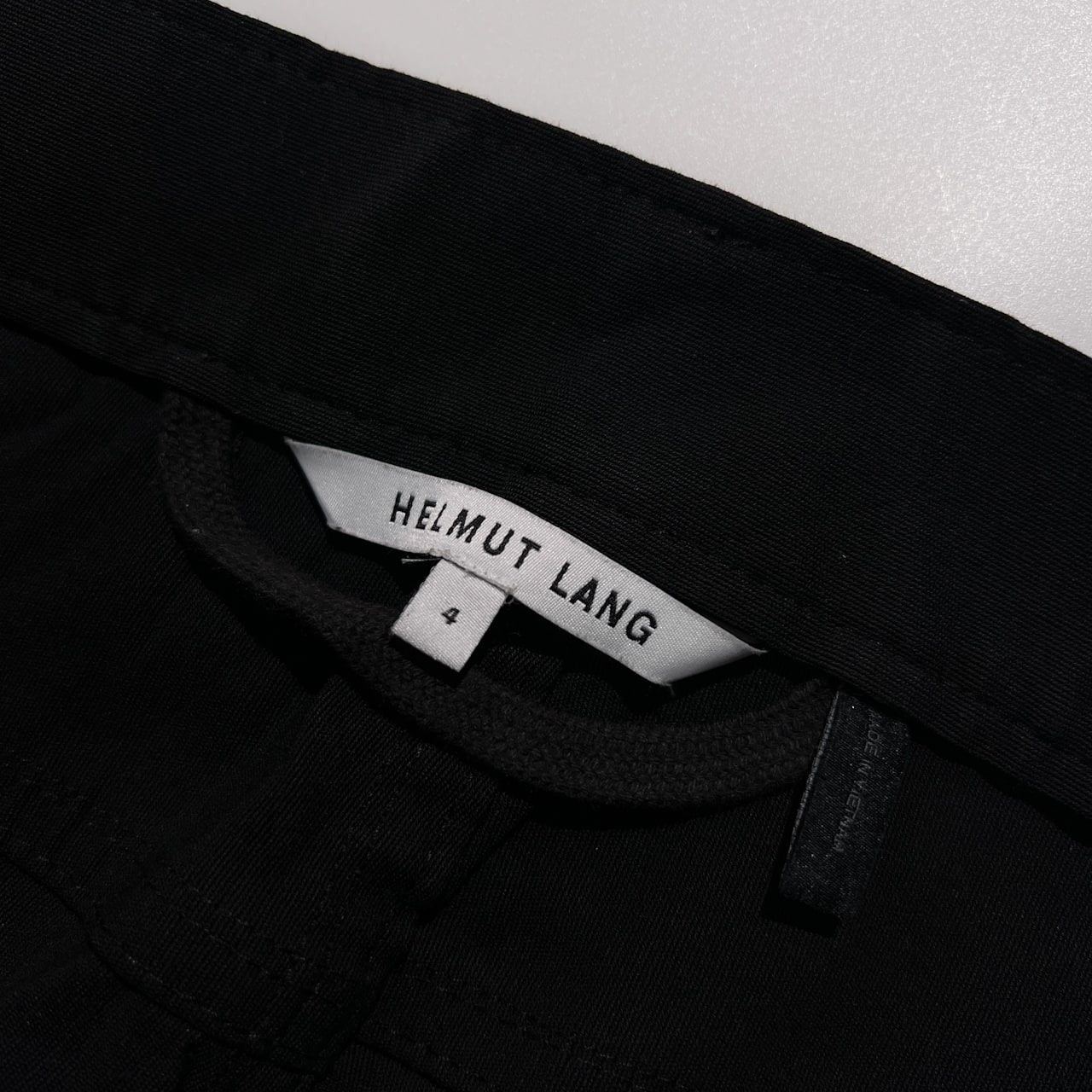 HELMUT LANG ヘルムートラング センタープレス コットン スラックス パンツ サイズ 4 /ブラック系 ストレッチ レディース