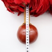 フラダンス ウリウリ マラカス 小物 レッド系 楽器 一体型 赤 黄 茶 羽根 練習 レッスン 鮮やか 舞台 イベント ステージ 民族舞踏 ダンス小物 音楽 イエロー系 ブラウン系