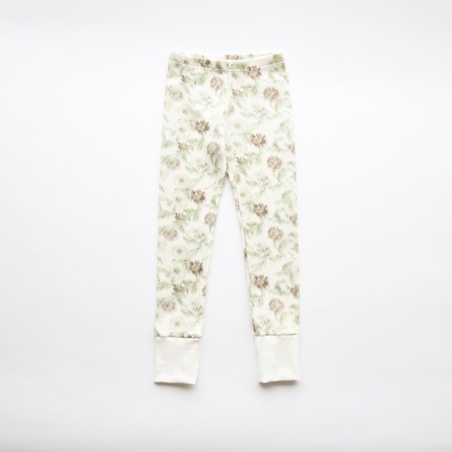 即納【MOUNTEN.】kids flower camo thermal leggings / leaf green / レギンス / マウンテン