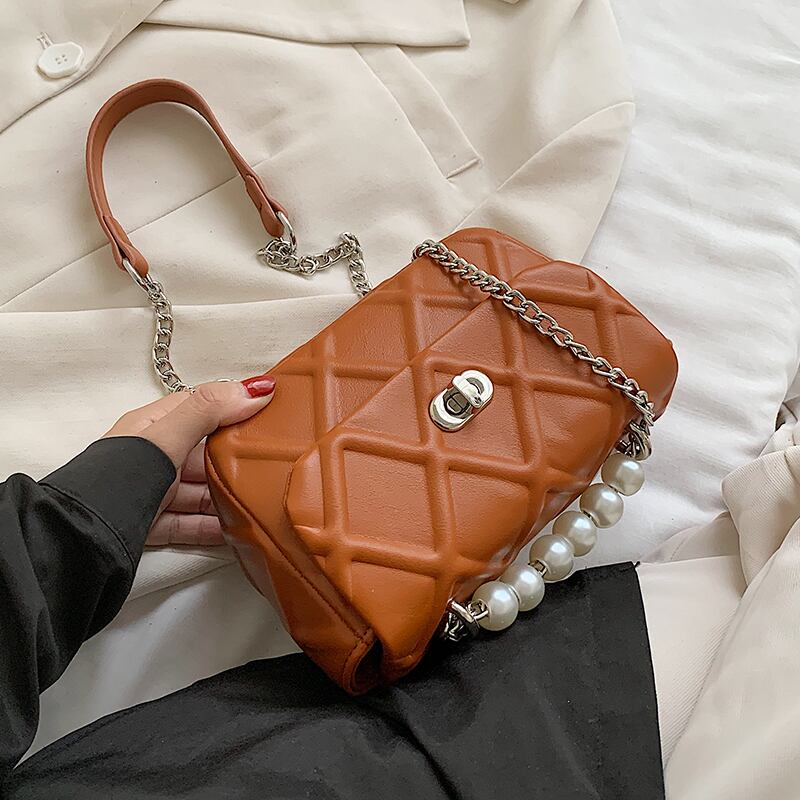 サマーチェーン 夏物 スクウェア メッセンジャーバッグ 手作りハンドバック48187887401