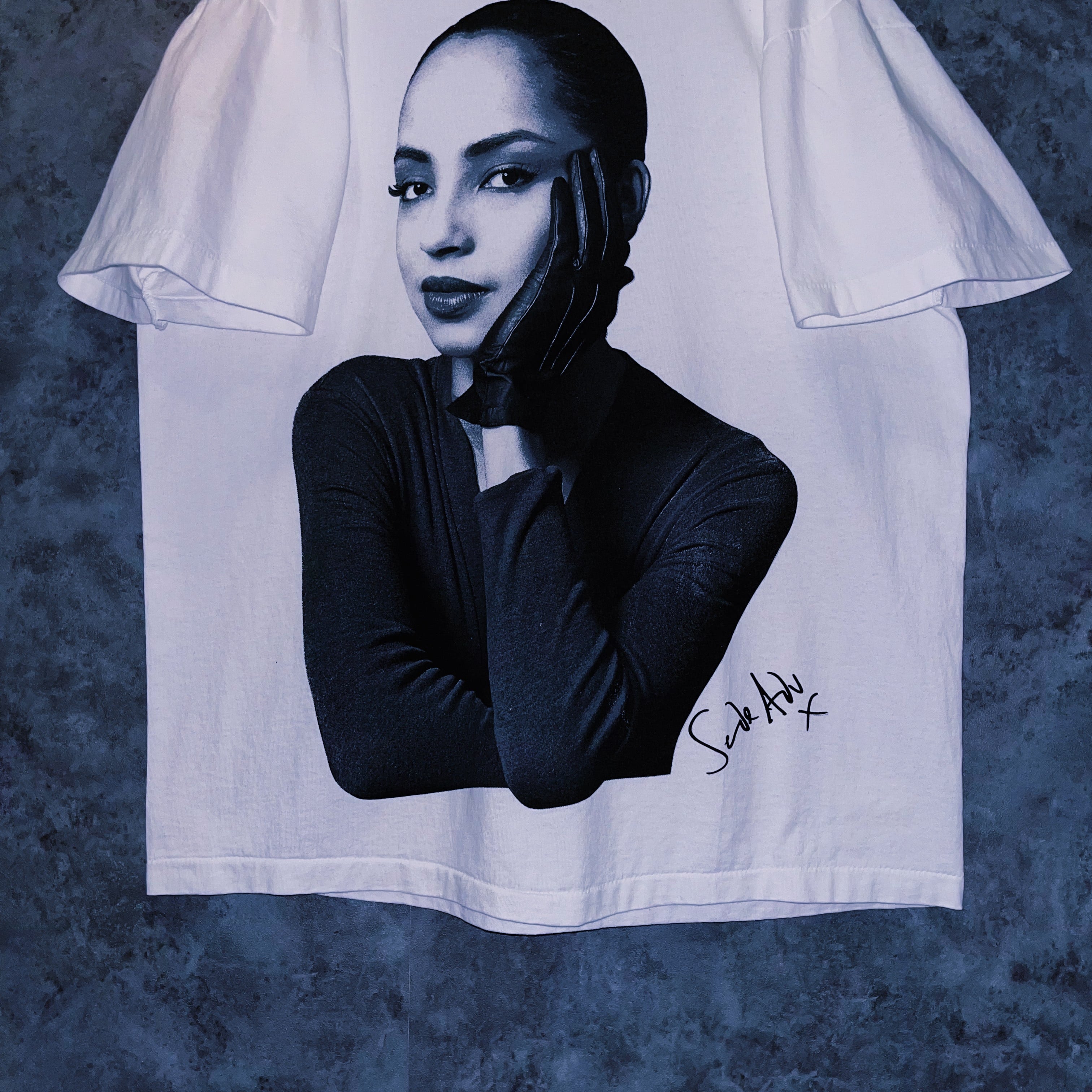doppio】vintage “SADE” face print design band T-shirt | ayne