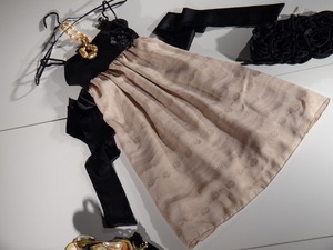 ★Ｆ☆上品な花模様シフォンのミニドレス(OPN6144)