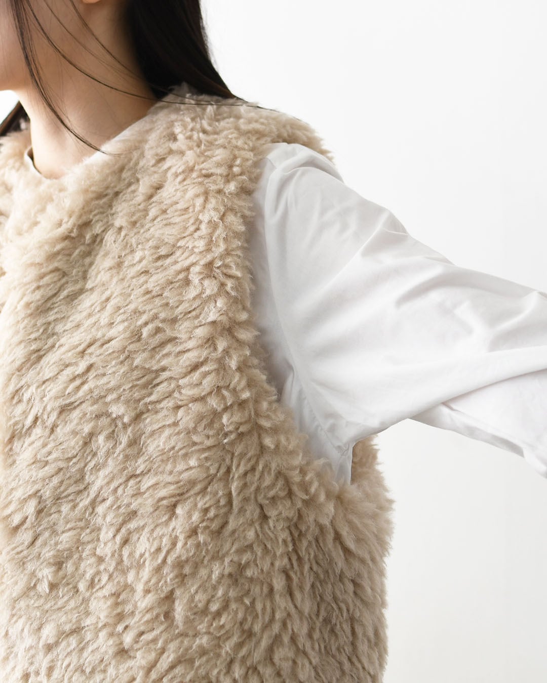 LE GLAZIK [ル・グラジック] ECO FUR GILET [LG-B0423FPT] エコファー