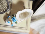 ターコイズの薔薇と蕾 ポーセリンシューズ 画像7