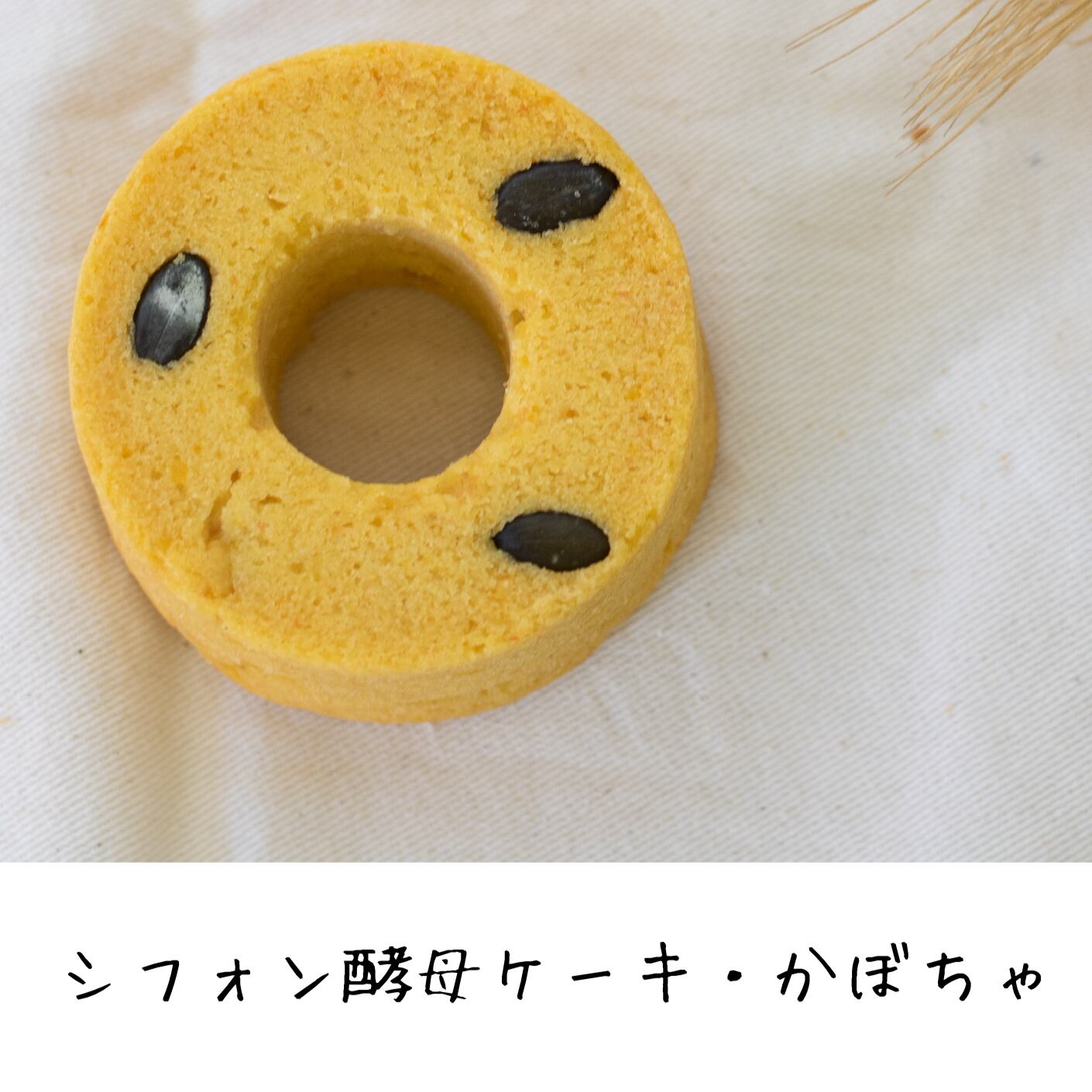 米粉とおからのシフォン酵母ケーキ~かぼちゃ~