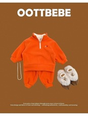 韓国子供服 / 26winter / oottbebe / ふわふわアノラック上下セット / ベビー&キッズ / 冬服 *XS~XL*