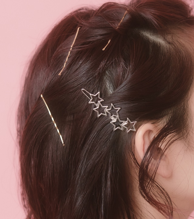 STAR HAIR PIN SET シルバー